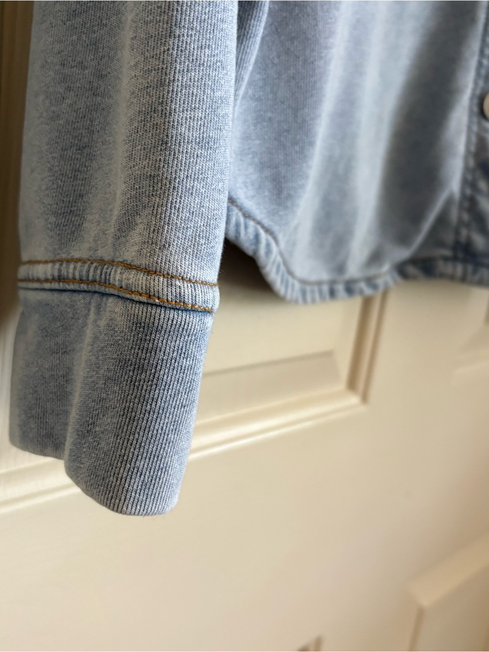 BeachLunchLounge Cotton Soft Denim Look Button-Up Shirt Jacket Shacket - Picture 4 of 11